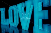 LOVE (3D z plexi LED RGB)