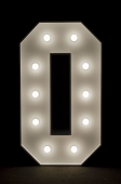 Podświetlane cyfry z żarówkami 0,1,2,3,4,5,6,7,8,9
