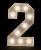 Podświetlane cyfry z żarówkami 0,1,2,3,4,5,6,7,8,9