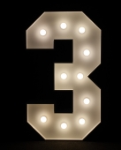 Podświetlane cyfry z żarówkami 0,1,2,3,4,5,6,7,8,9