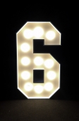 Podświetlane cyfry z żarówkami 0,1,2,3,4,5,6,7,8,9