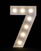 Podświetlane cyfry z żarówkami 0,1,2,3,4,5,6,7,8,9